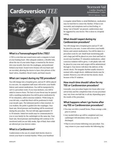 Cardioversion Tee Stormont Vail Healthcare