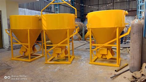 Center Discharge Cone Type Concrete Bucket Capacity 3 500 M3 Cu M