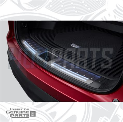 2019 2020 Cadillac XT4 Jet Black Illuminated Rear Cargo Sill Plate