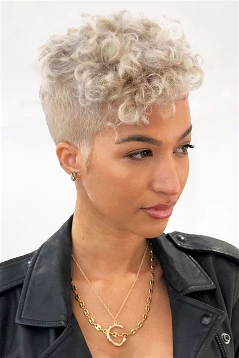 8 Spectacular Short Shaved Curly Hairstyles For Women