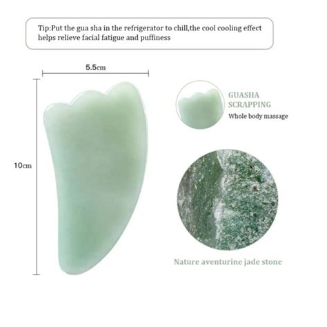 Getmecraft Green Jade Wing Shape Gua Sha Facial Massage Tool Buy