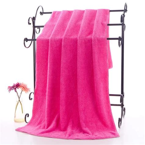 Buy 6 Colors Microfiber Bath Towel Coral Fleece Towels 70 140cm Thick Quick