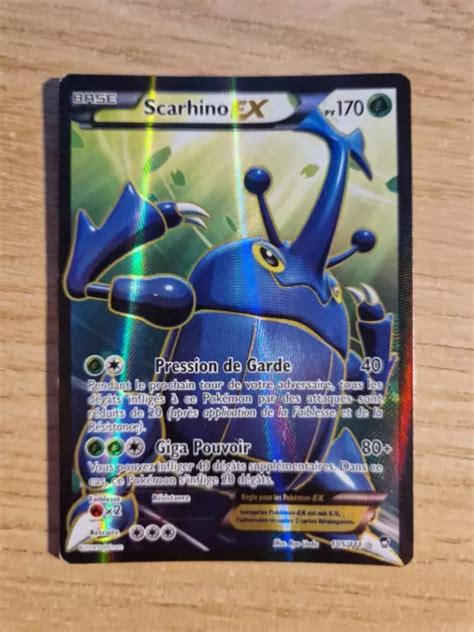 CARTE POKÉMON SCARHINO Ex Full Art 105 111 Ultra XY Poings Furieux