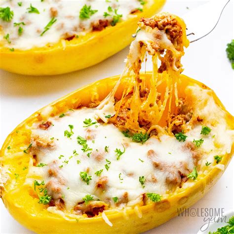 Stuffed Spaghetti Squash Lasagna Boats Story Telling Co