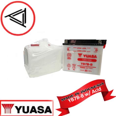 Yuasa Motorcycle Battery Made In Indonesia YB7B BA W Acid Lazada PH