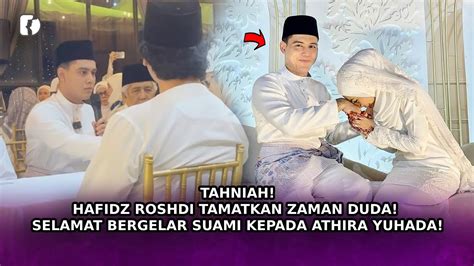 Tahniah Hafidz Roshdi Tamatkan Zaman Duda Selamat Bergelar Suami