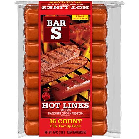Bar S Hot Links Sausages Sun Fresh