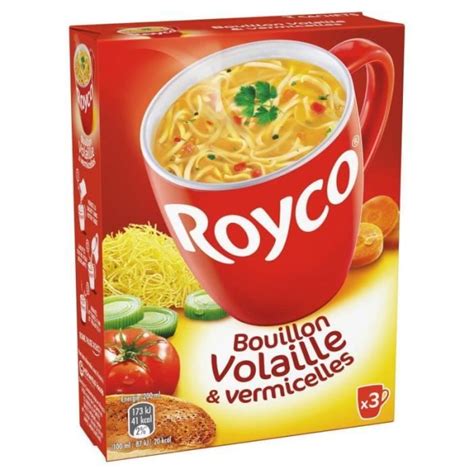 Royco Bouillon De Volaille Et Vermicelles G Lot De Cdiscount