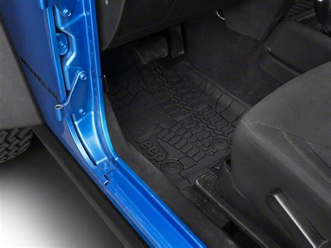 Mopar Jeep Wrangler Slush All-Weather Front Floor Mats with Jeep Logo ...