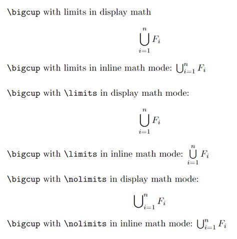 Union symbol (∪) in LaTeX - CodeSpeedy