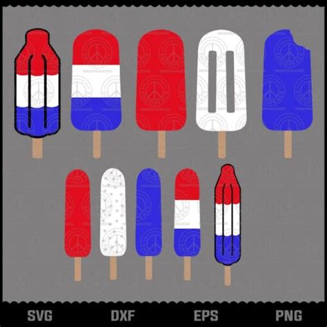 Patriotic Popsicles Svg Th Of July Svg Fourth Of July Png Popsicle