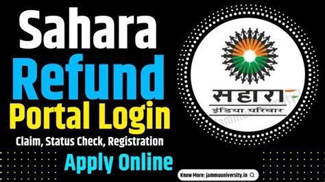 Sahara Refund Portal Login Claim Status Check And Registration