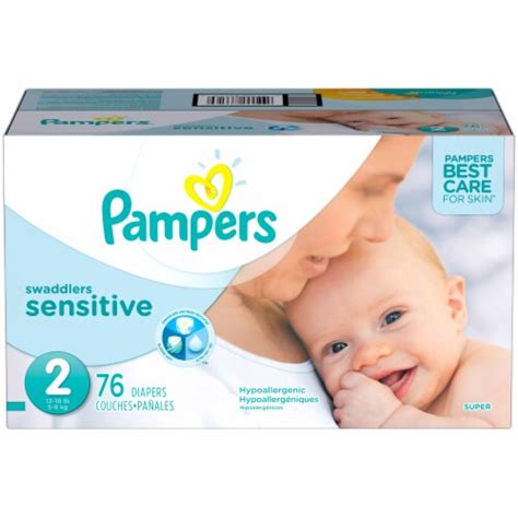 Pampers Swaddlers Sensitive Size 2 Diapers, 76 ct - Kroger