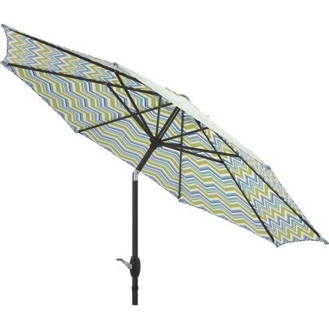 Mainstays 9 Foot Outdoor Tilt Market Patio Umbrella Miranda Chevron