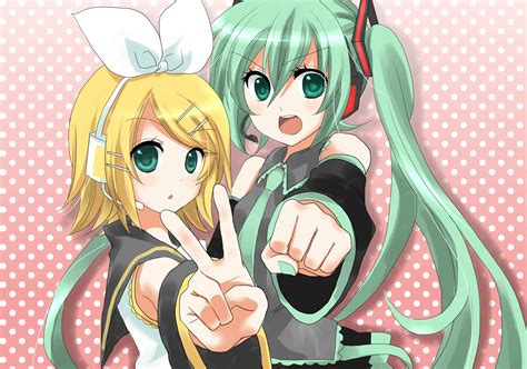 Aqua Eyes Aqua Hair Blonde Hair Bow Hatsune Miku Headphones Ichinose