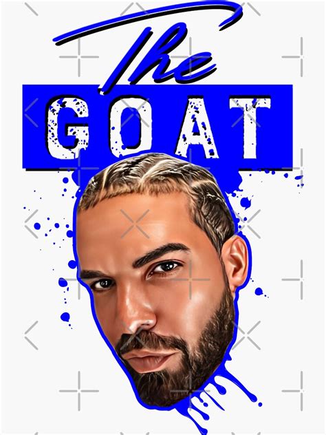 Drake The Ovo Rap Goat Hip Hop Illustration Portrait Blue ©music