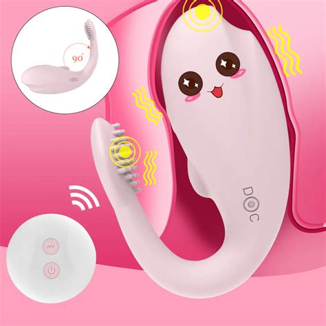 Remote Control Double Vibrators For Couple Wearable U Shape Dildo