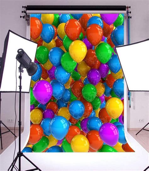 Abphoto Polyester X Ft Photography Backdrop Colorful Balloons Birthday