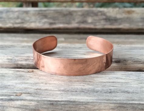 Hammered Copper Cuff Bracelet Textured Copper Cuff Bracelet Etsy