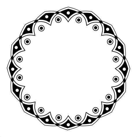 Decorative Round Frame Free Vector 32877040 Vector Art at Vecteezy