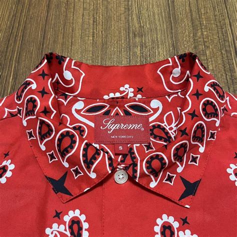 Yahooオークション 【赤s Bandana Silk Ss Shirt】 Supreme 21ss