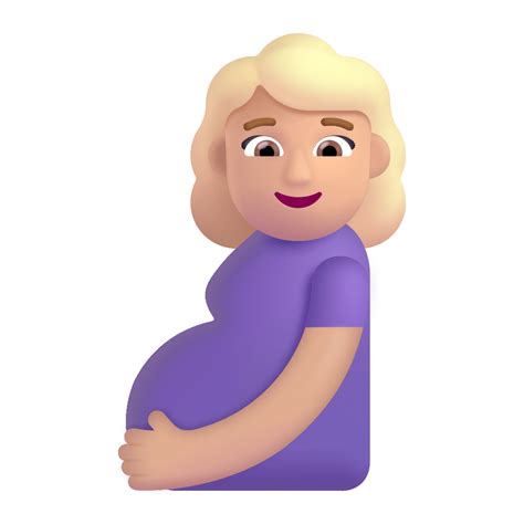 Pregnant Woman 3d Medium Light Icon | FluentUI Emoji 3D Iconpack ...