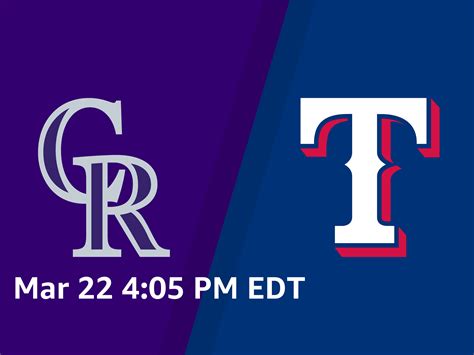 Prime Video Mlbtv Colorado Rockies At Texas Rangers