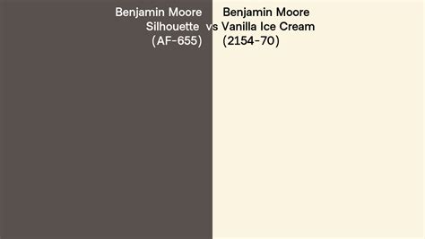 Benjamin Moore Silhouette Vs Vanilla Ice Cream Side By Side Comparison