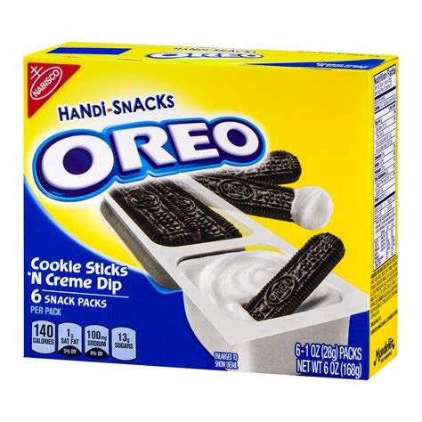 Handi Snacks Oreo Cookie Sticks N Crème Dip Travel Handy Prepackaged 6 Lunch Snack Packs