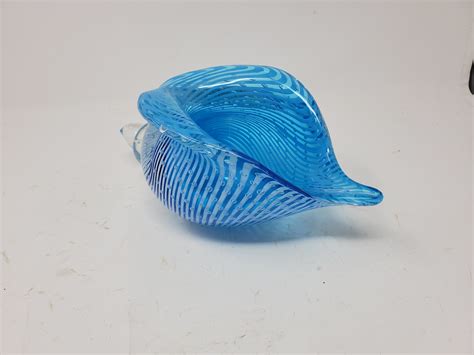 Murano Blue Conch Shell Latticello Collectors Weekly