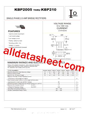 Kbp Datasheet Pdf Bytesonic Electronics Co Ltd