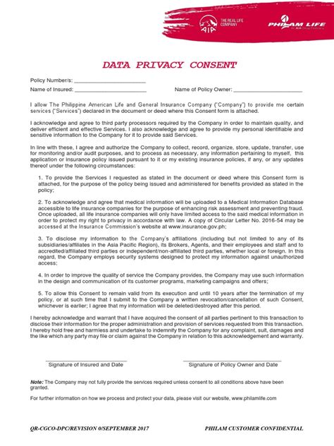 Data Privacy Consent Privacy Insurance