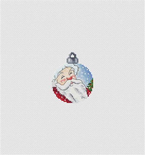 Santa Cross Stitch Pattern Christmas Ball Pattern Christmas Pdf Pattern