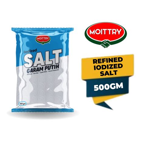 MOITTRY REFINED IODIZED TABLE SALT GARAM PUTIH 500 GM Shopee Malaysia