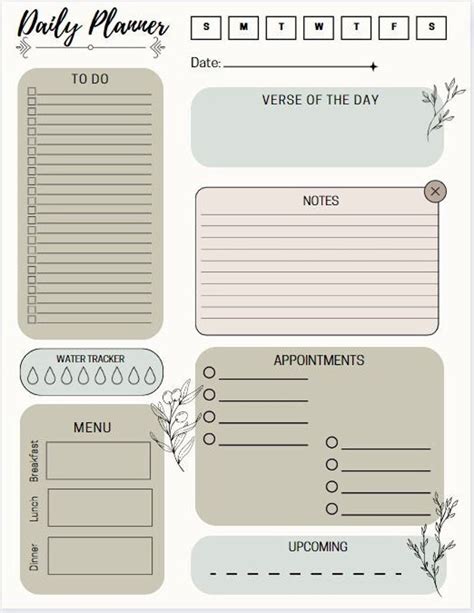 Daily & Weekly Planner Pages printable - Etsy