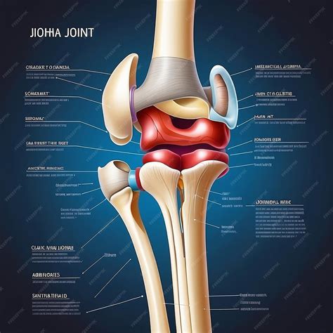 Diagrama esquemático da anatomia da estrutura da articulação do joelho ...