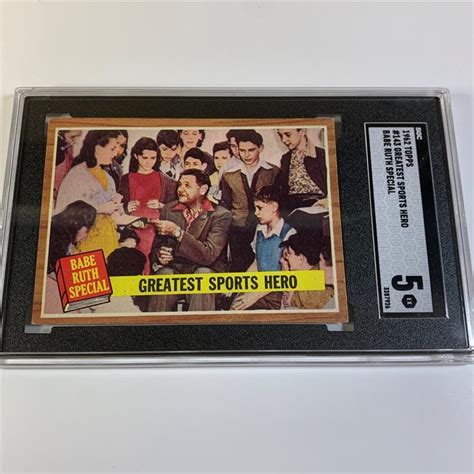 1962 Topps Babe Ruth Special Card Graded Excellent Condition By SGC HOF