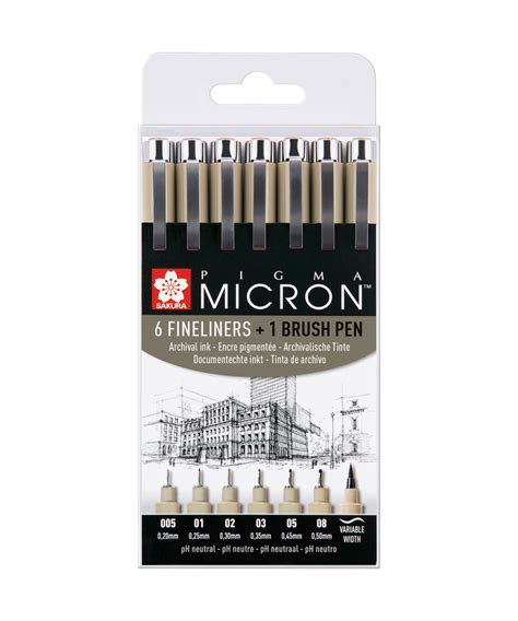 Sakura Pigma Micron/Brush Pen Set - Black | The Hamilton Pen Company