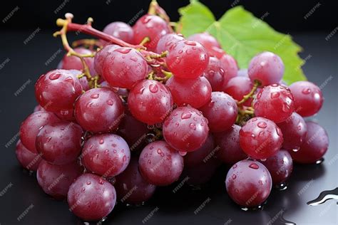 premium photo  bunch  sweet seedless grapes isolation white