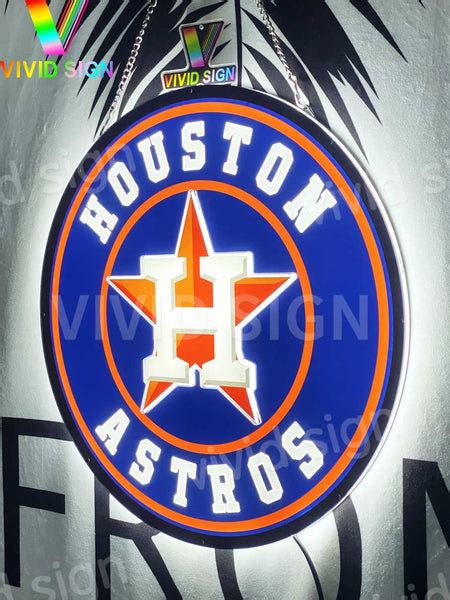 Houston Astros World Series Champions 3d Led Neon Sign Light Lamp