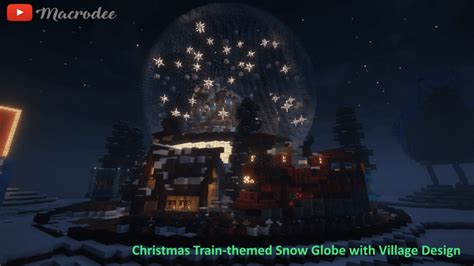 Christmas Snow Globe - Trains and Christmas Village