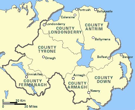 County Antrim Northern Ireland Map Secretmuseum