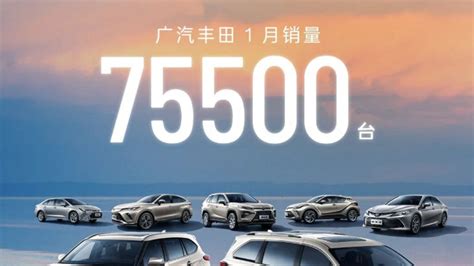 广汽丰田：1月销量755万，同比下降24