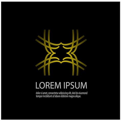 Premium Vector | A black background with a yellow and white logo for a ...