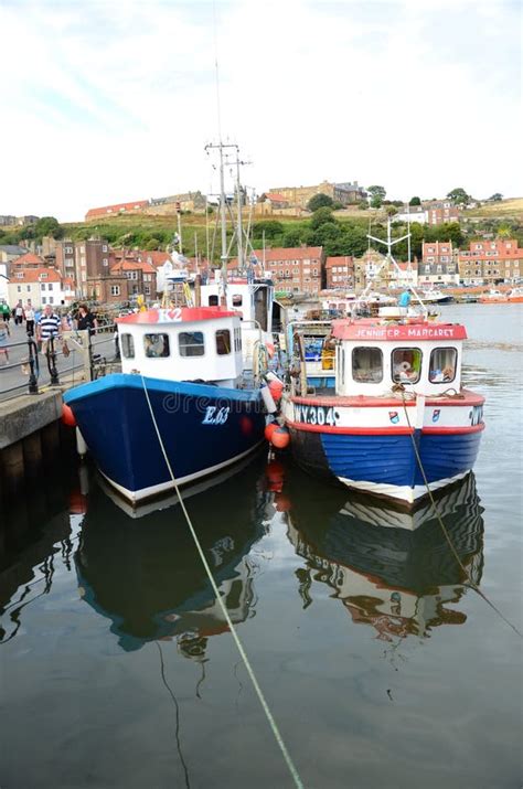 Whitby Harbour North Yorkshire Seaside Town River Esk Editorial