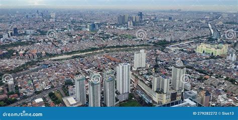 View Of The Capital City Of Jakarta From The Top Of The Tallest