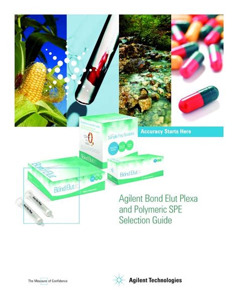 PDF Agilent Bond Elut Plexa And Polymeric SPE Selection Guide 2018