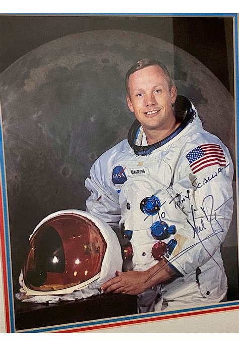 Lot Detail Neil Armstrong Signed Photo Display