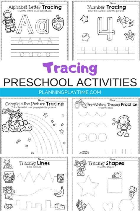 Tracing Worksheets and Activities for Preschool - Planning Playtime