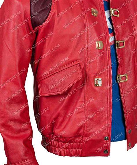 Akira Kaneda Jacket In Red Leather With Capsule Patch